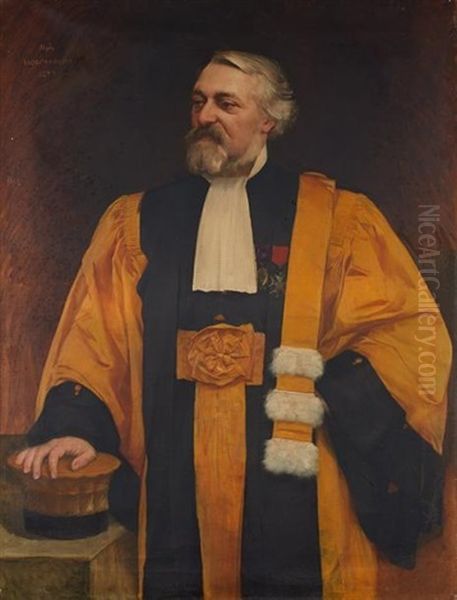 Portrait D'un Docteur En Arts Et Lettres En Robe De Ceremonie - view 1