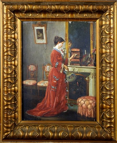 Elegante A La Robe Rouge - view 1