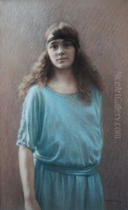 Jeune Femme A La Robe Verte