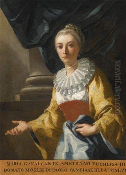 Portrait Of Maria Cavalcanti Ametrano (before 1732-1764), Duchess Of San Donato - view 1