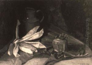 Stilleven Met Maiskolf En Gemberpotje by Frits Mondriaan