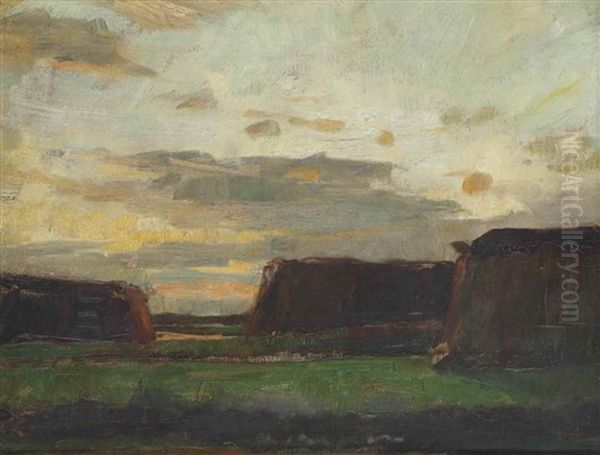 Three Haystacks In A Field - view 1