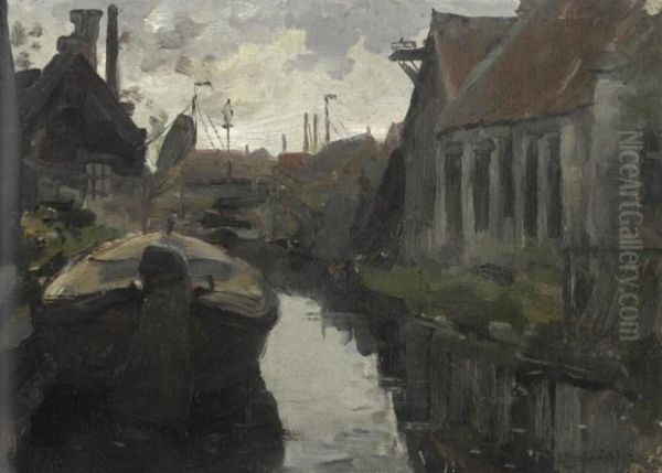 Lange Bleekerssloot With Barge - view 1