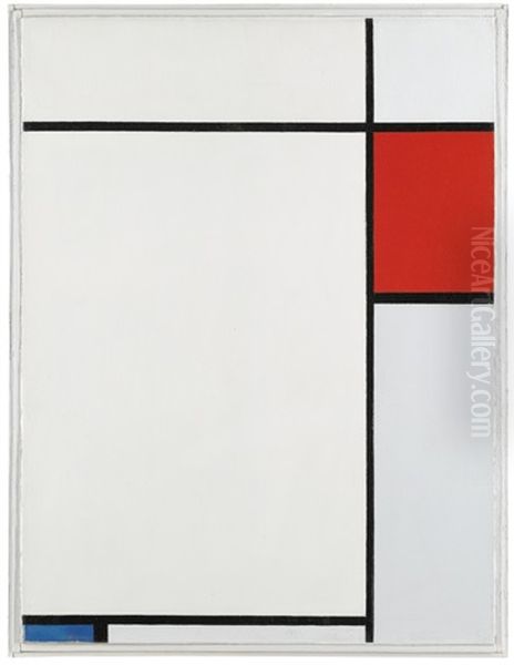 Composition With Red, Blue And Grey - view 1