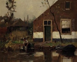 Lavandieres Pres Du Canal by Piet Mondrian