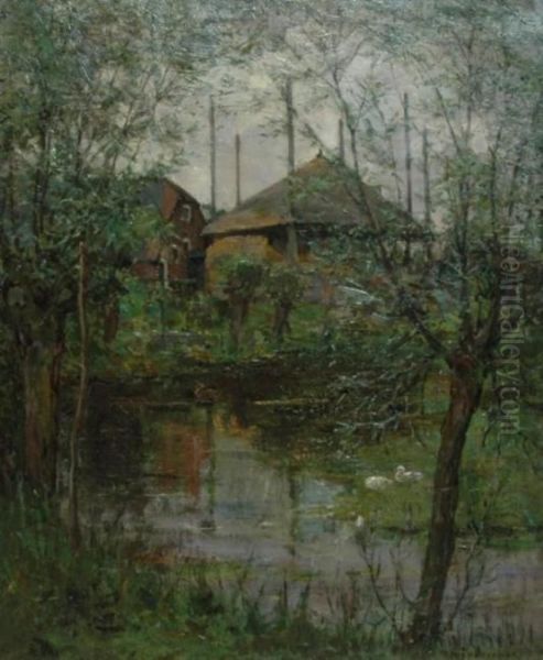 Haystack With Willow Trees - view 1