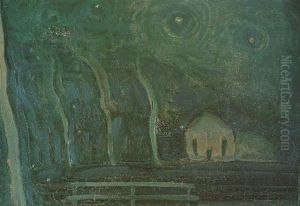 Landschap Bij Nacht by Piet Mondrian