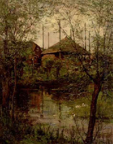 Haystack At A Pond - view 1