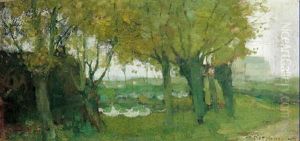 Wilgen Aan De Sloot Naar Amsterdam by Piet Mondrian