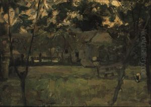 A Farm Under The Trees by Piet Mondrian