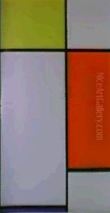 Composition With Yellow, Red And Blue