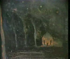 Landschap Bij Nacht by Piet Mondrian