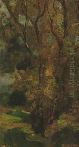 A Forest In Oele by Piet Mondrian