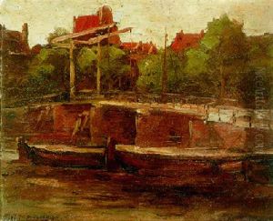 A View On A Canal, Amsterdam by Piet Mondrian