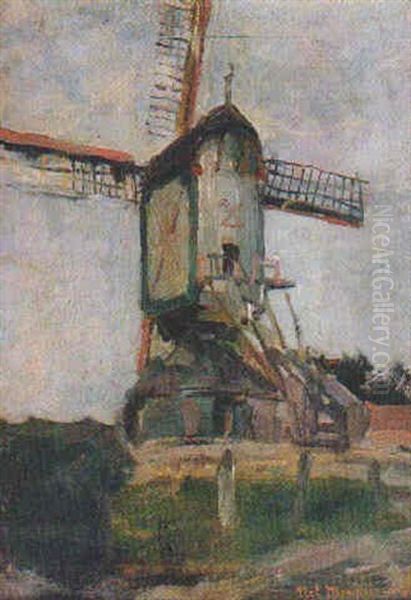Ein Wipmolen In Een Polderlandschap - view 1