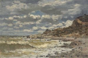 Bord De Mer A Sainte-adresse by Claude Oscar Monet