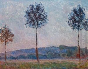 Trois Arbres A Giverny (peupliers) by Claude Oscar Monet