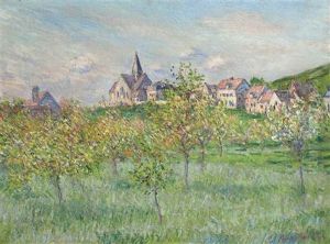 Printemps A Giverny, Effet D'apres-midi by Claude Oscar Monet