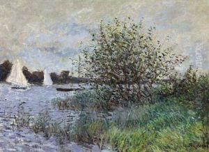 Les Bords De La Seine Pres D"argenteuil by Claude Oscar Monet