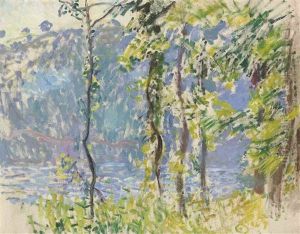 Paysage A Villez by Claude Oscar Monet