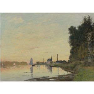 Argenteuil, Fin D'apres-midi by Claude Oscar Monet