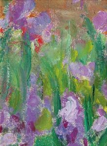 Les Iris I - Fragment by Claude Oscar Monet