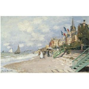 La Plage A Trouville by Claude Oscar Monet