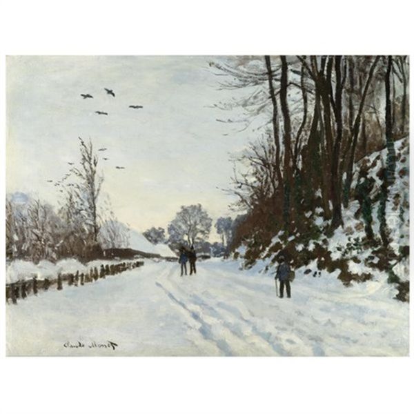 La Route De La Ferme Saint-simeon En Hiver - view 1