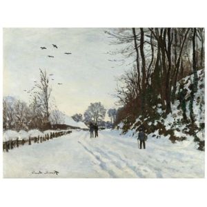 La Route De La Ferme Saint-simeon En Hiver by Claude Oscar Monet
