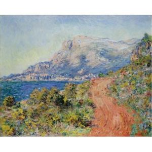 La Route Rouge Pres De Menton by Claude Oscar Monet