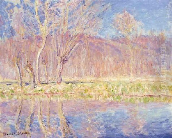 Arbres Au Bord De L'eau, Printemps A Giverny - view 1