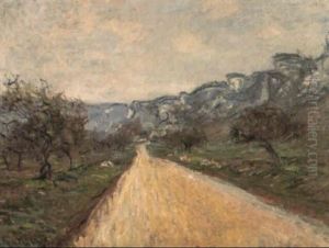 La Route De La Roche-guyon by Claude Oscar Monet