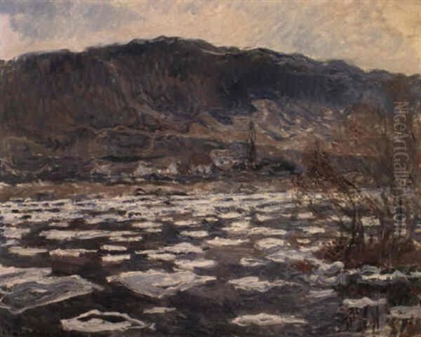 Les Glacons Sur La Seine A Port Villez - view 1