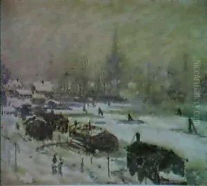 Neige A Amsterdam by Claude Oscar Monet