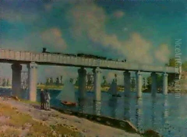 Le Pont Du Chemin De Fer A Argenteuil - view 1