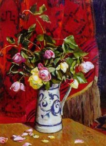 Composition Au Pichet De Roses by Georges Daniel Monfreid