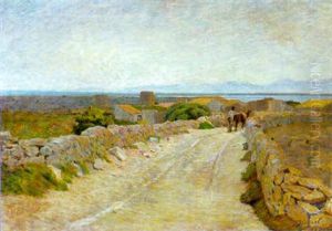 Sur Le Chemin En Bordure De Mer by Georges Daniel Monfreid