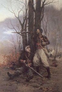 Le Turco Ben Kaddour Au Combat De Lorcy by Jules Monge