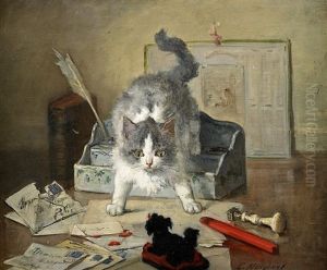 Chat Jouant Sur Le Bureau Chat Jouant Sur Le Bureau
