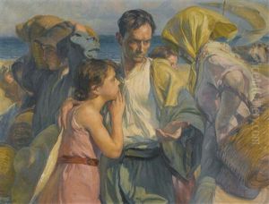 Vuelta De La Pesca (return From Fishing) by Jose Mongrell Torrent