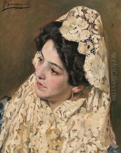 Joven Con Mantilla