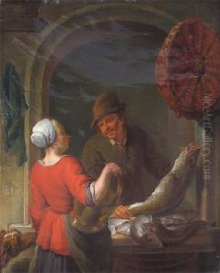 The Fish Vendor by Louis de Moni