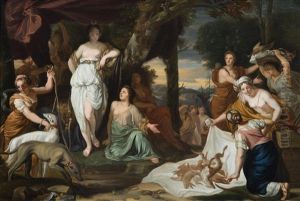 Diana Und Ihre Nymphen Nach Der Jagd by Pierre Monier