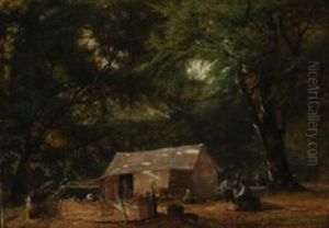 Scene From Dyrehavsbakken, North Of Copenhagen