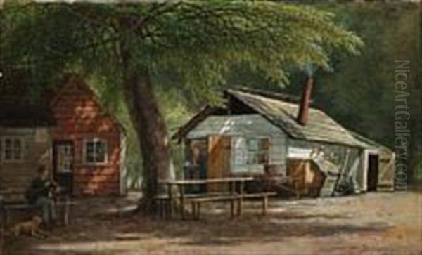 Wooden Houses In A Forest Clearing - view 1
