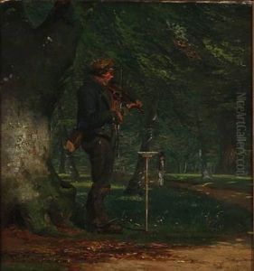The Travelling Fidler, Niels Hemmingsen, At The Entrance To Dyrehaven, North Of Copenhagen