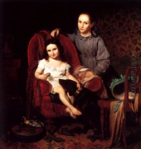 Interior Med Portraet Af Malerens Dotre