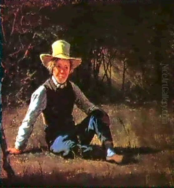 A Boy In A Wood - view 1