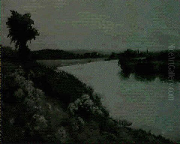 River Landscape, Spring - view 1
