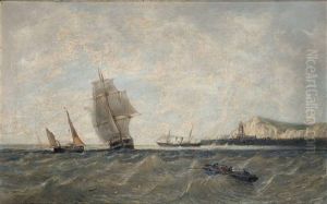 Marina Con Barcos by Raphael Monleon y Torres